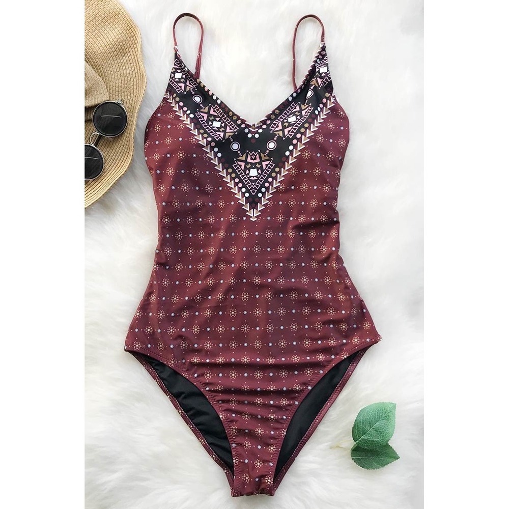 CUPSHE Boho Print One Piece Swimsuit | NWT – SIZE L - Picture 3 of 11